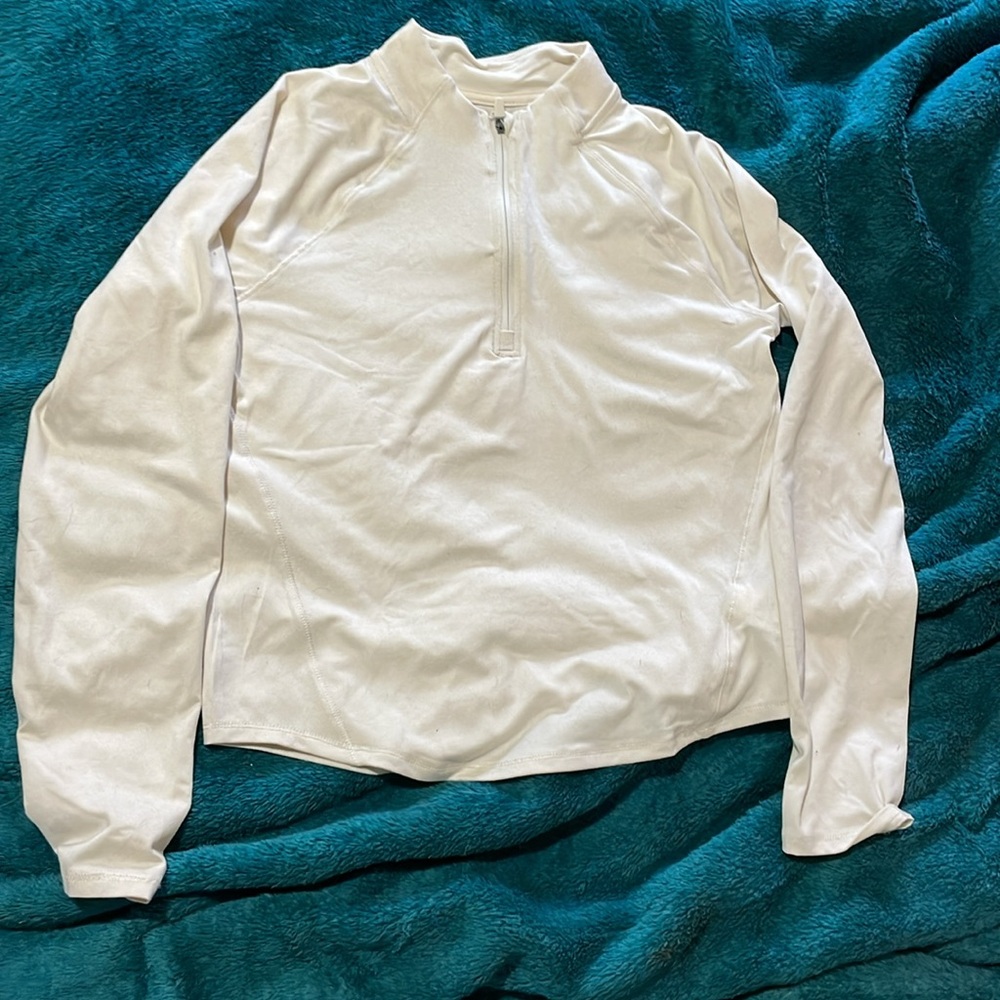 Cream half zip pullover
